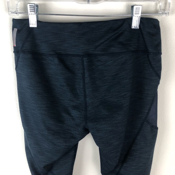 Zella by Nordstrom Navy athletic running leggings with mesh detail down leg - Picture 8 of 14